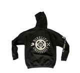 Team Spirit hoodie   Black w/ white