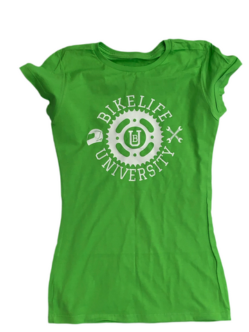 Women original T-shirt Light green w/ white